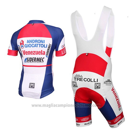 2015 Abbigliamento Ciclismo Androni Giocattoli Bianco Manica Corta e Salopette